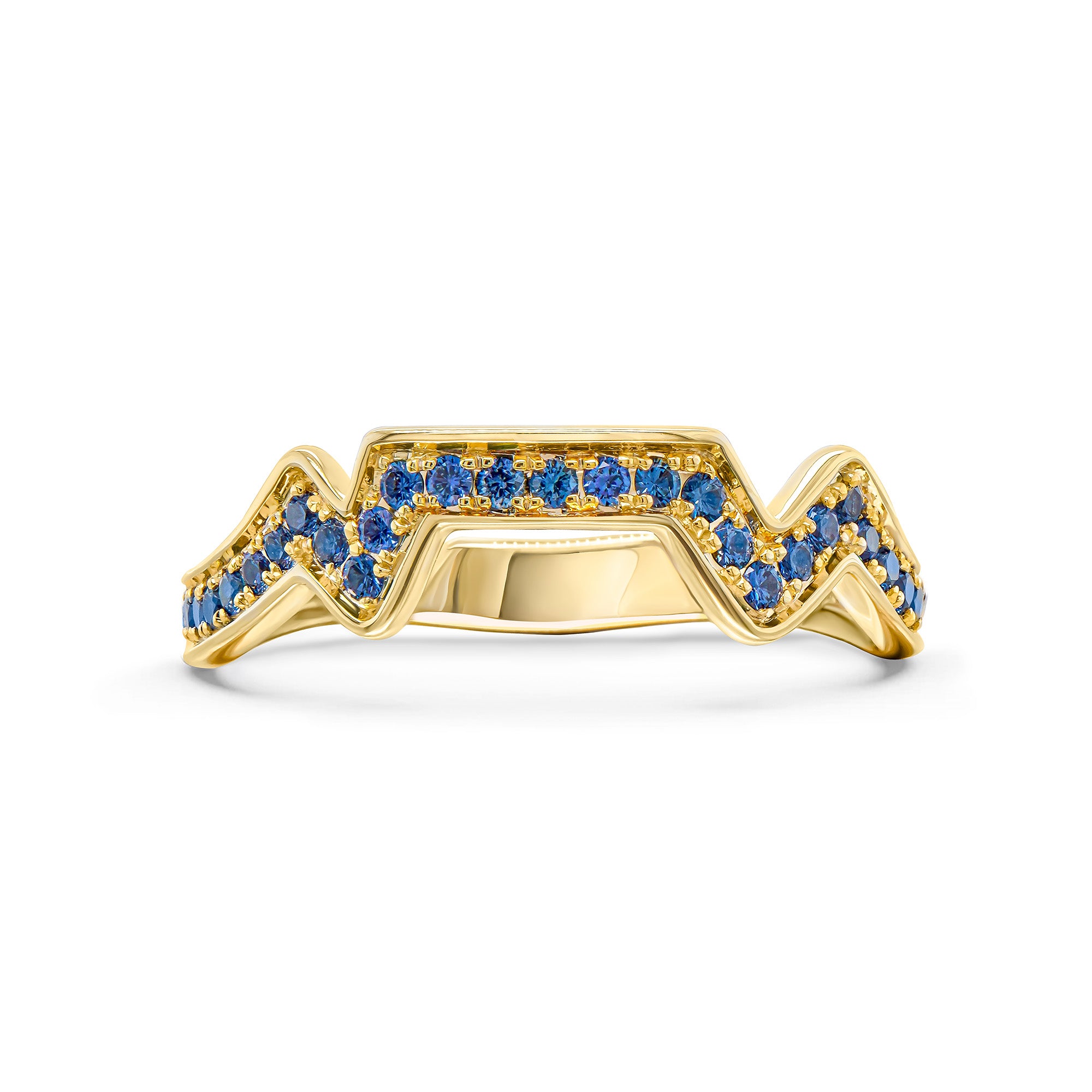 Table Mountain Pavé Sapphire Ring