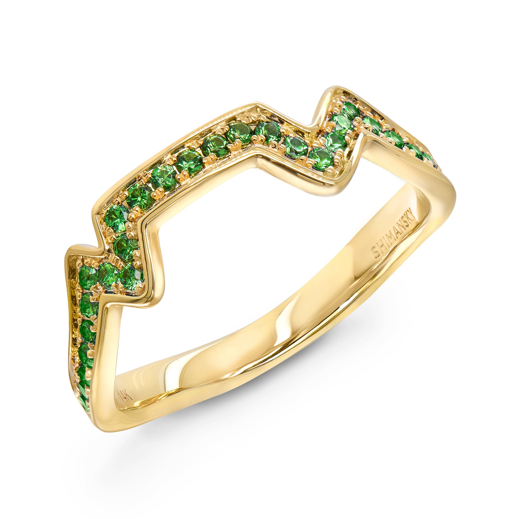 Table Mountain Pavé Tsavorite Ring