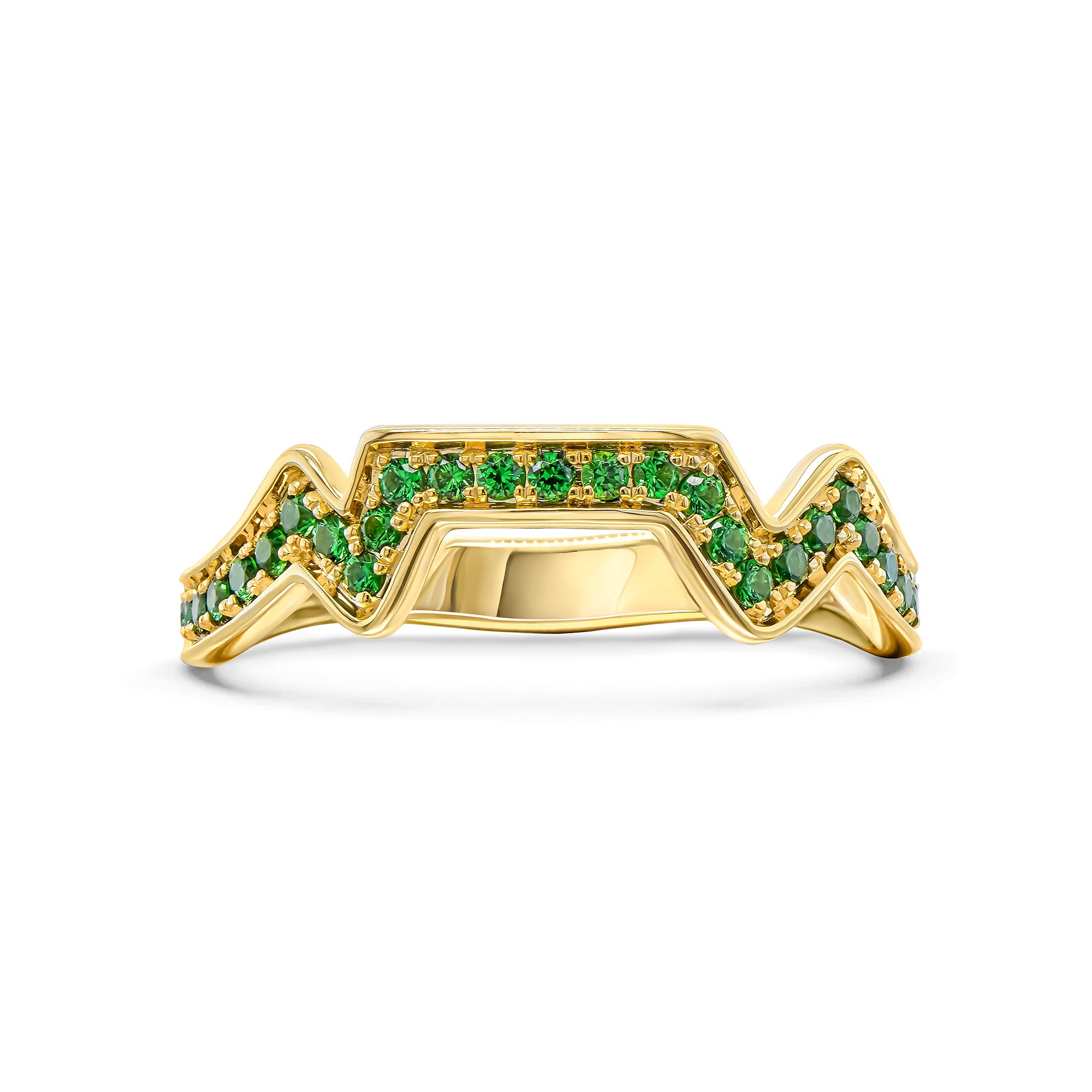 Table Mountain Pavé Tsavorite Ring