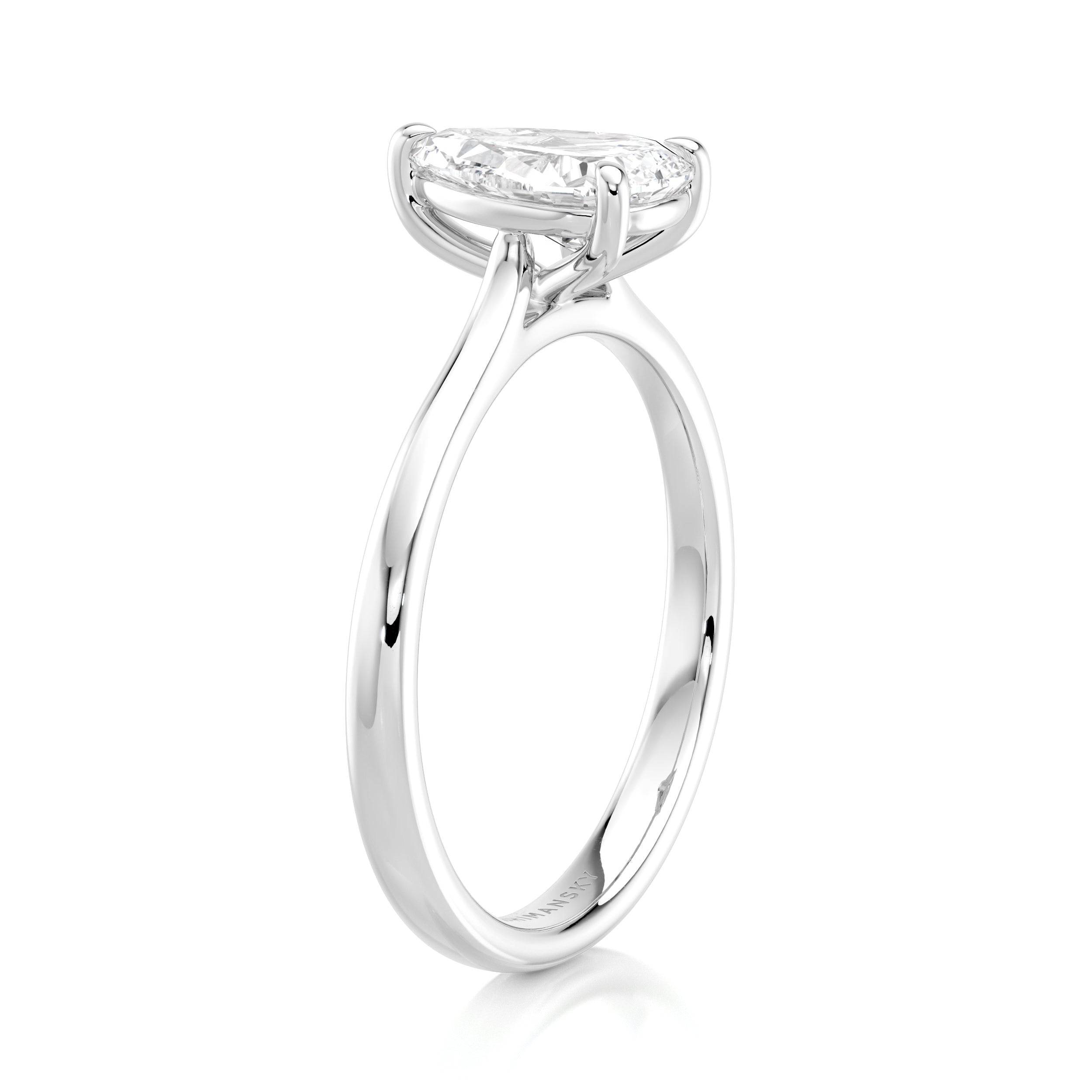 Pear Solitaire Diamond Engagement Ring