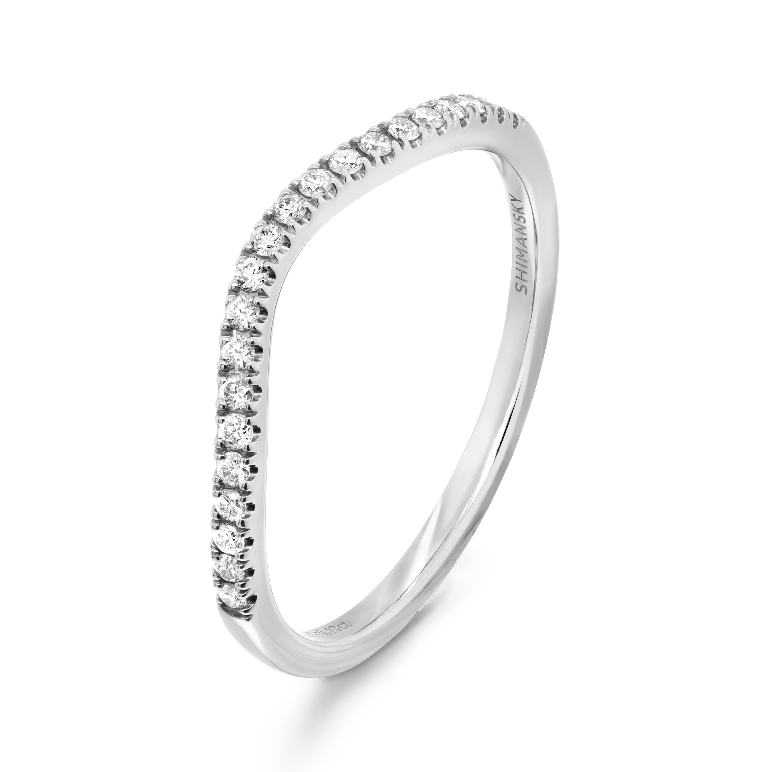 Ladies Microset Curve Band