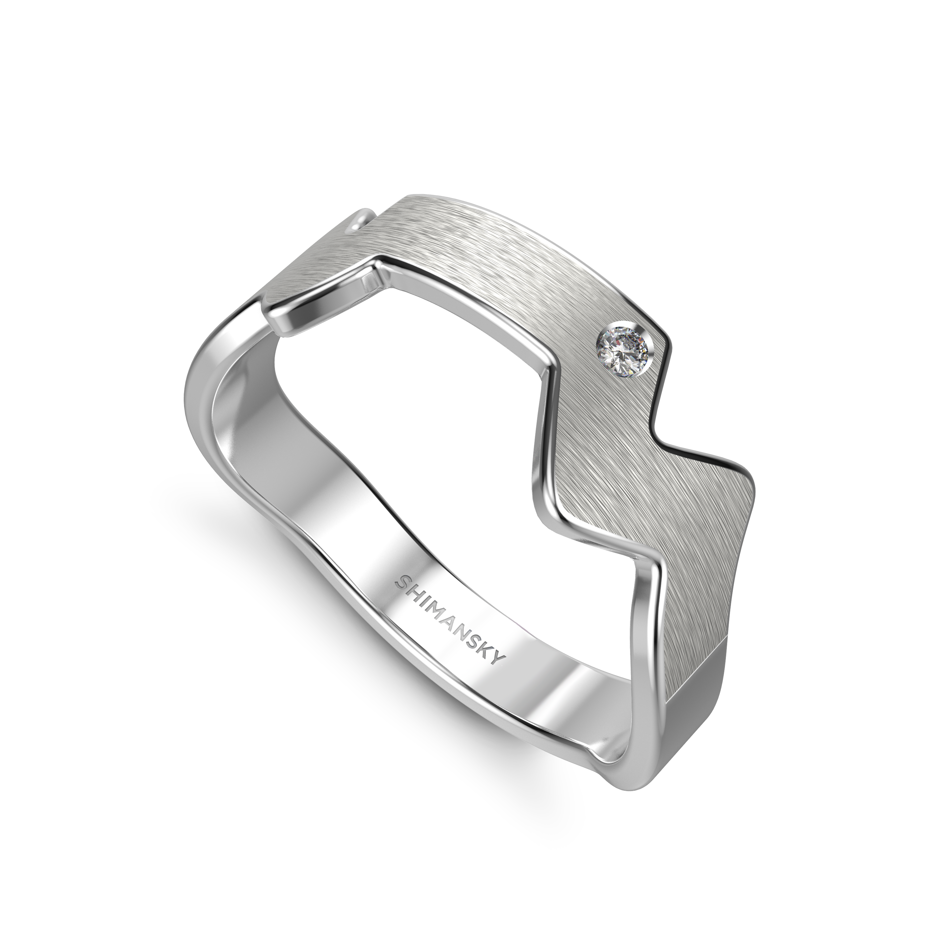 Table Mountain Gents Single Diamond Ring