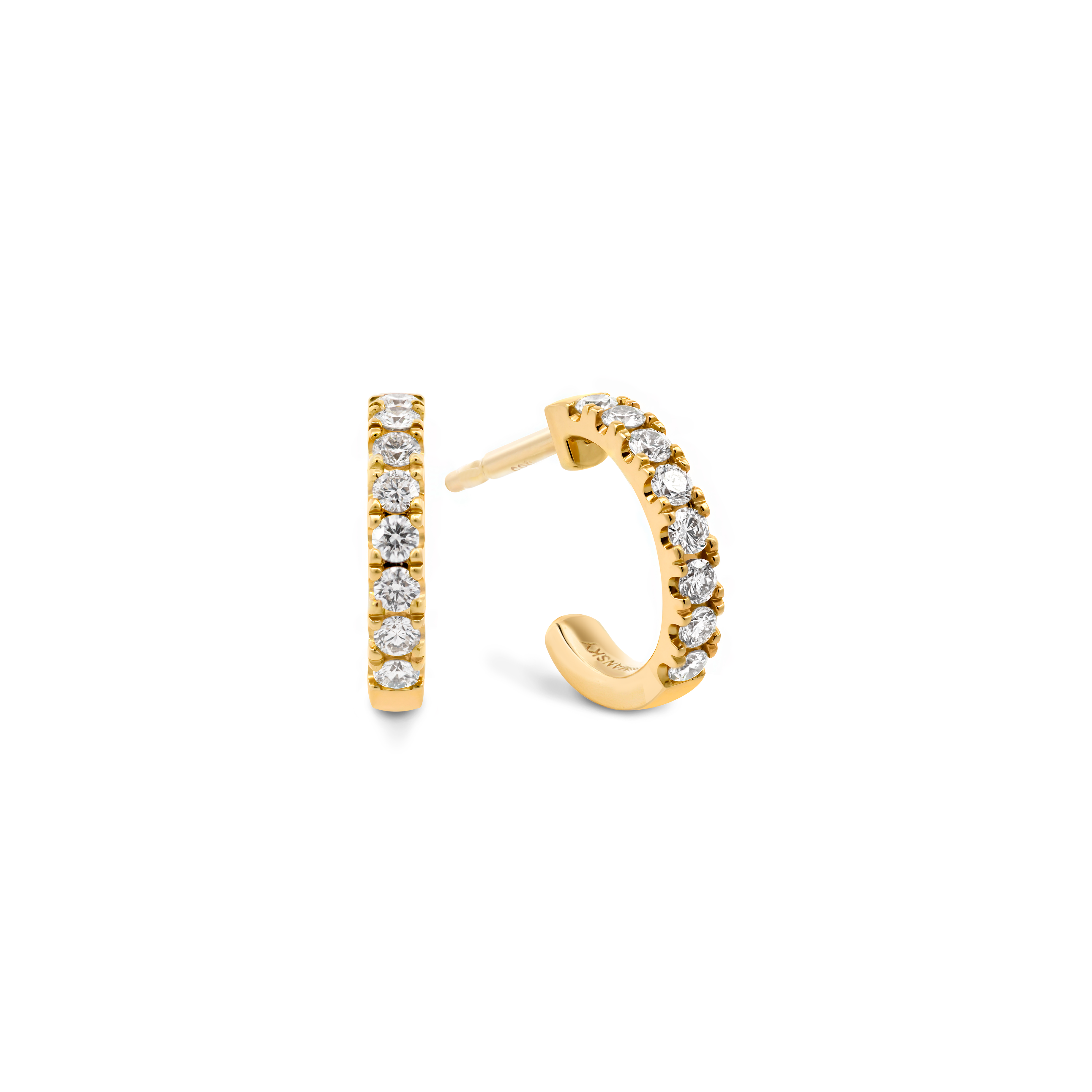 Microset Diamond Hoop Earrings