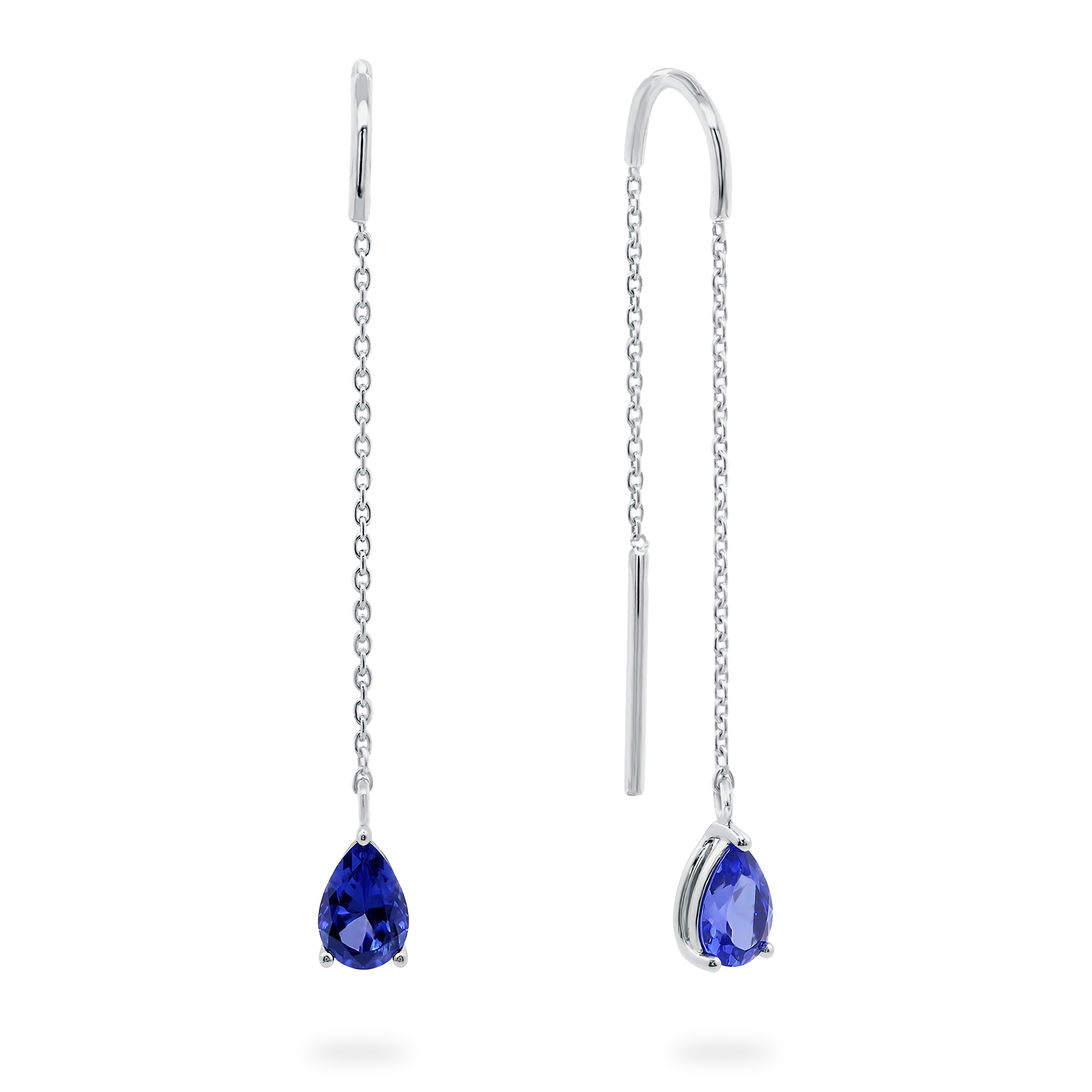 Tanzanite Drop Pear Earrings