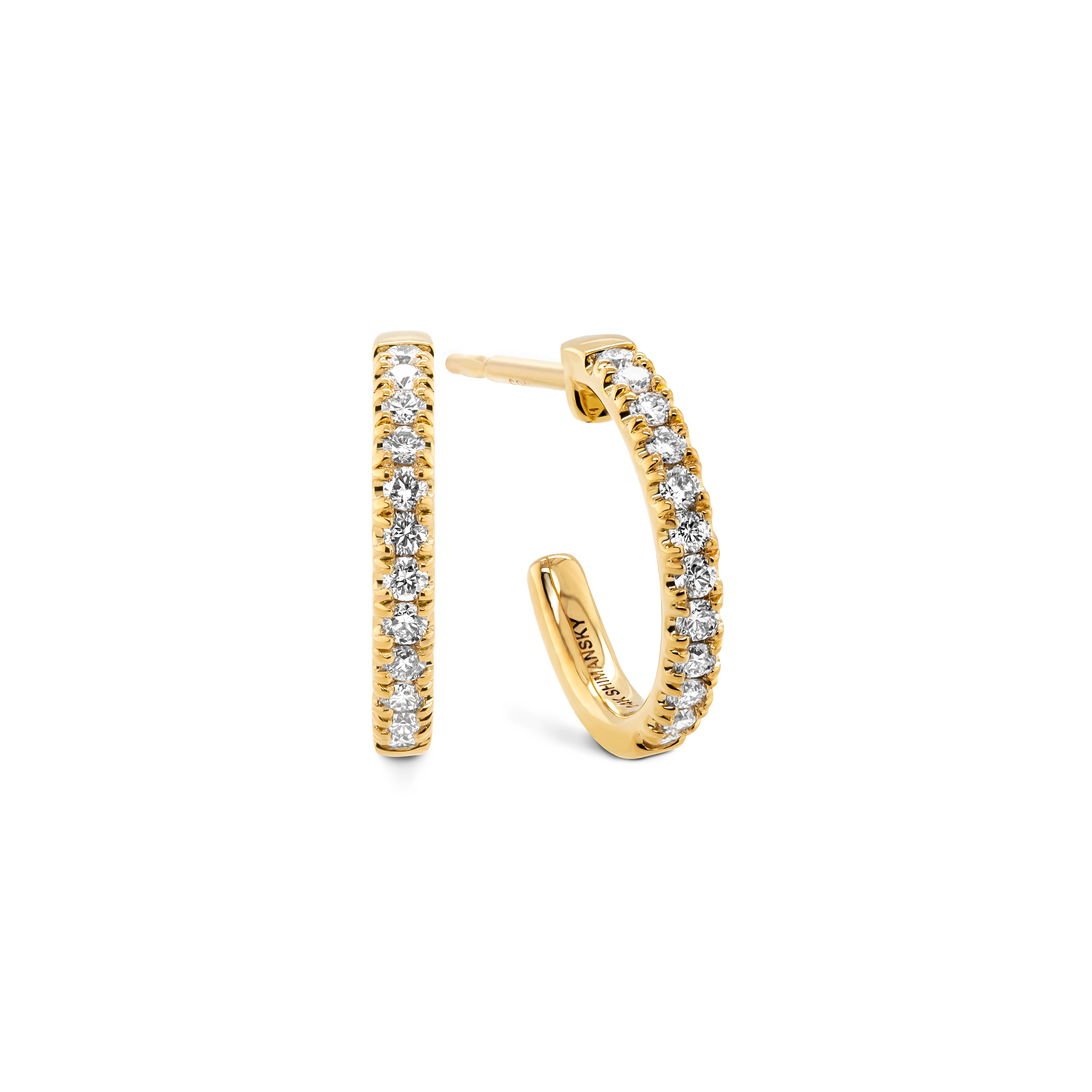 Microset Diamond Hoop Earrings