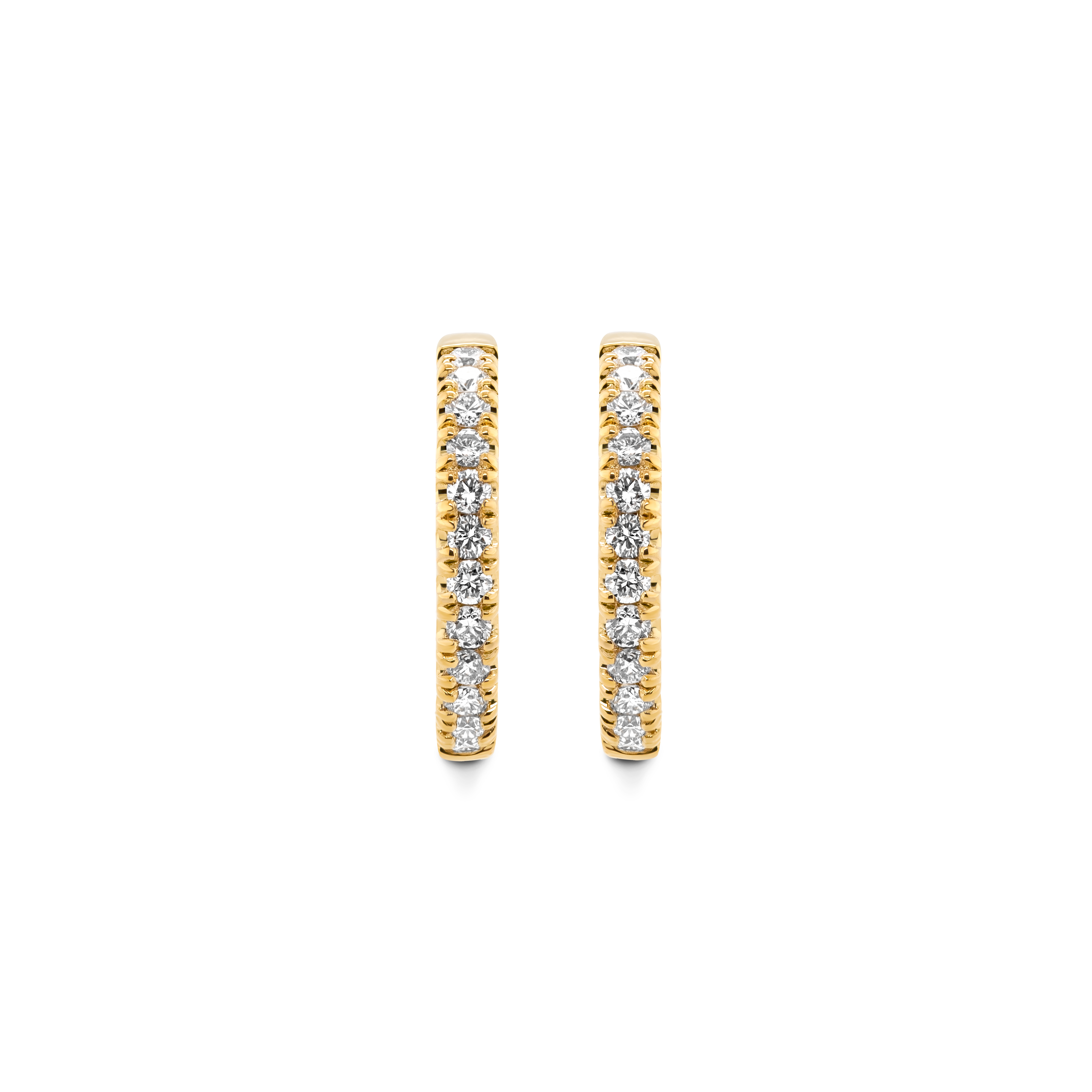 Microset Diamond Hoop Earrings