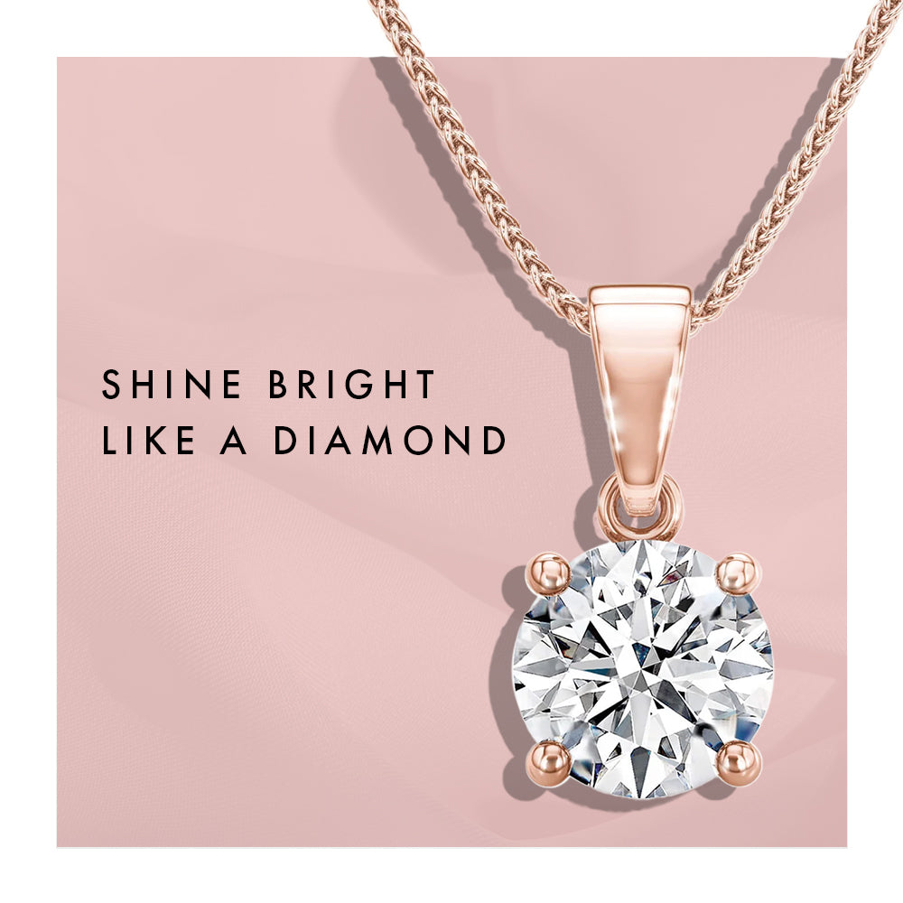 Shimansky 18K Rose Gold Pendant - Shine bright like a diamond