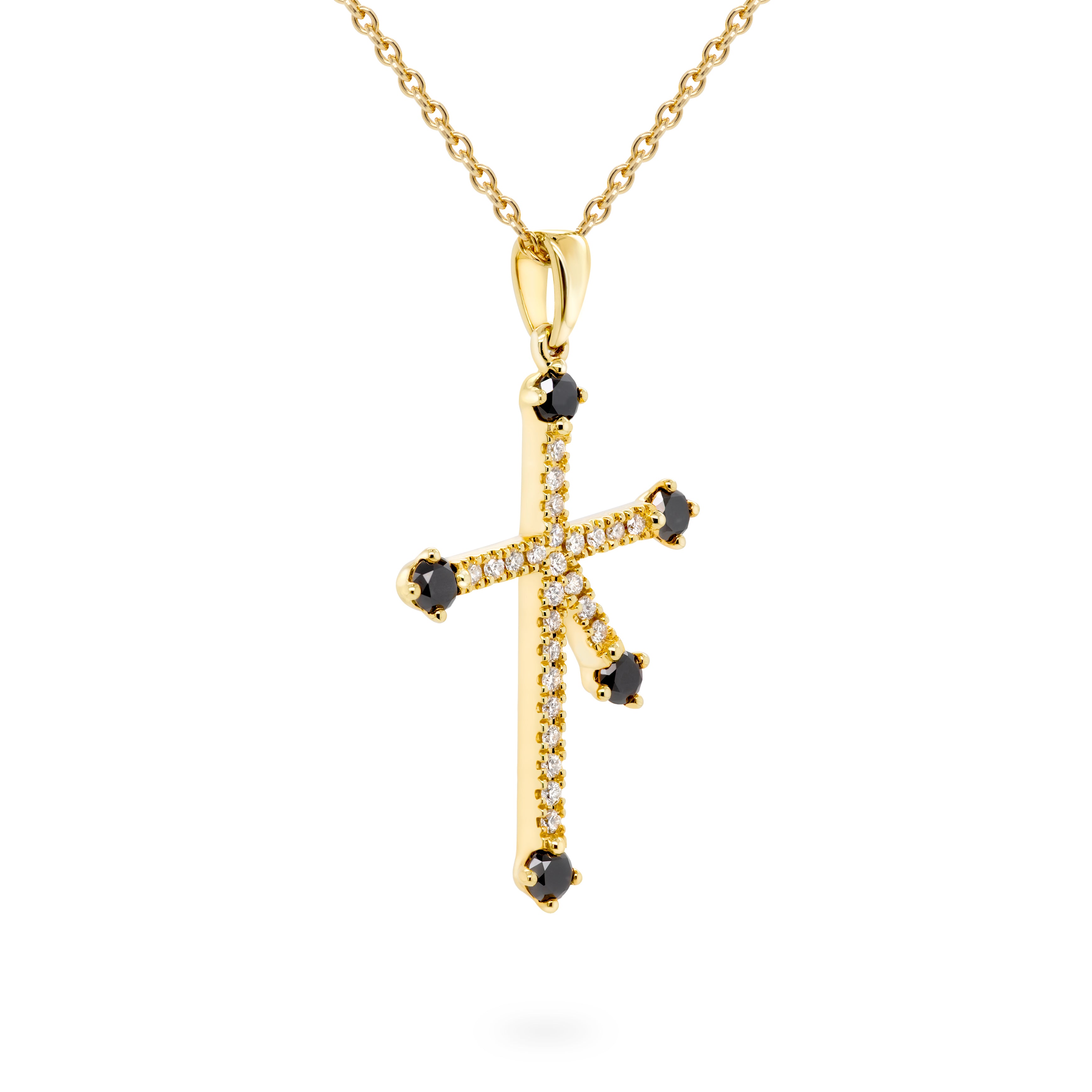 Southern Cross Microset Black Diamond Pendant