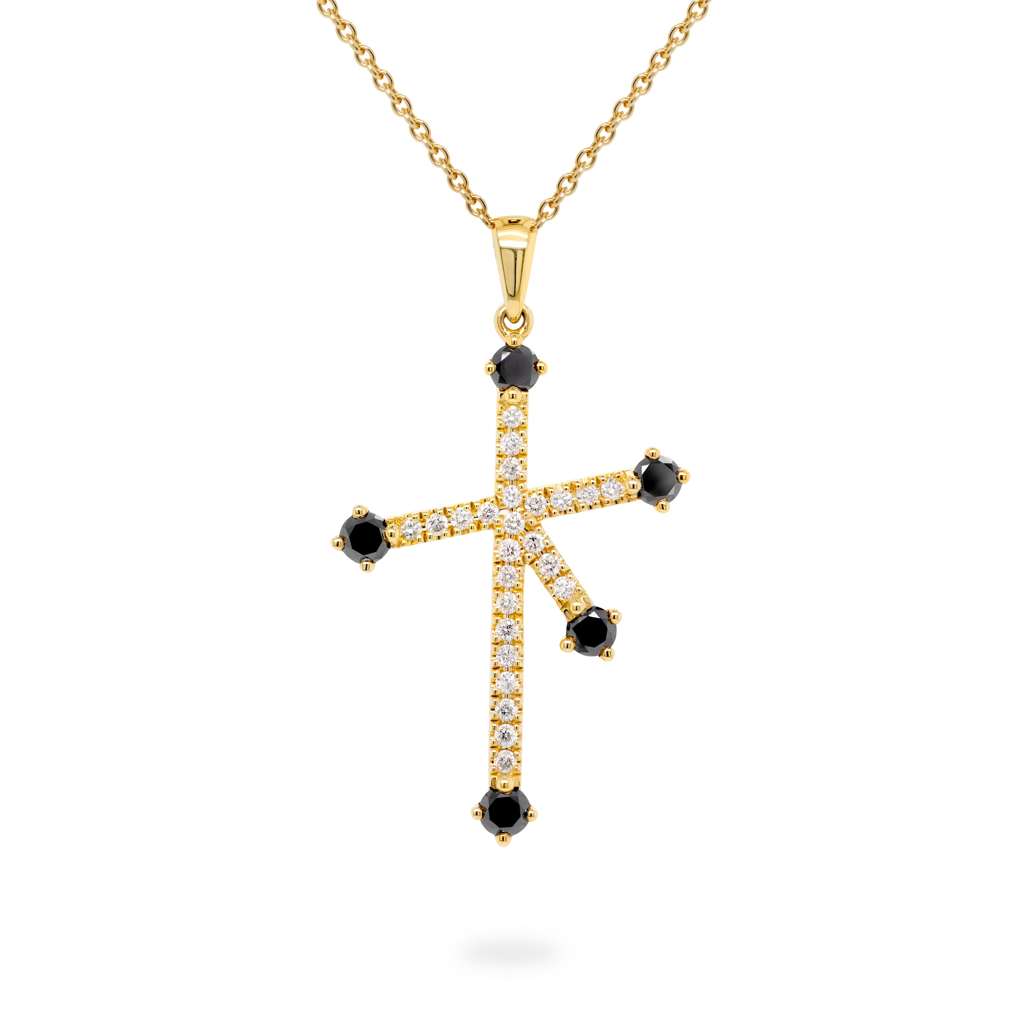 Southern Cross Microset Black Diamond Pendant