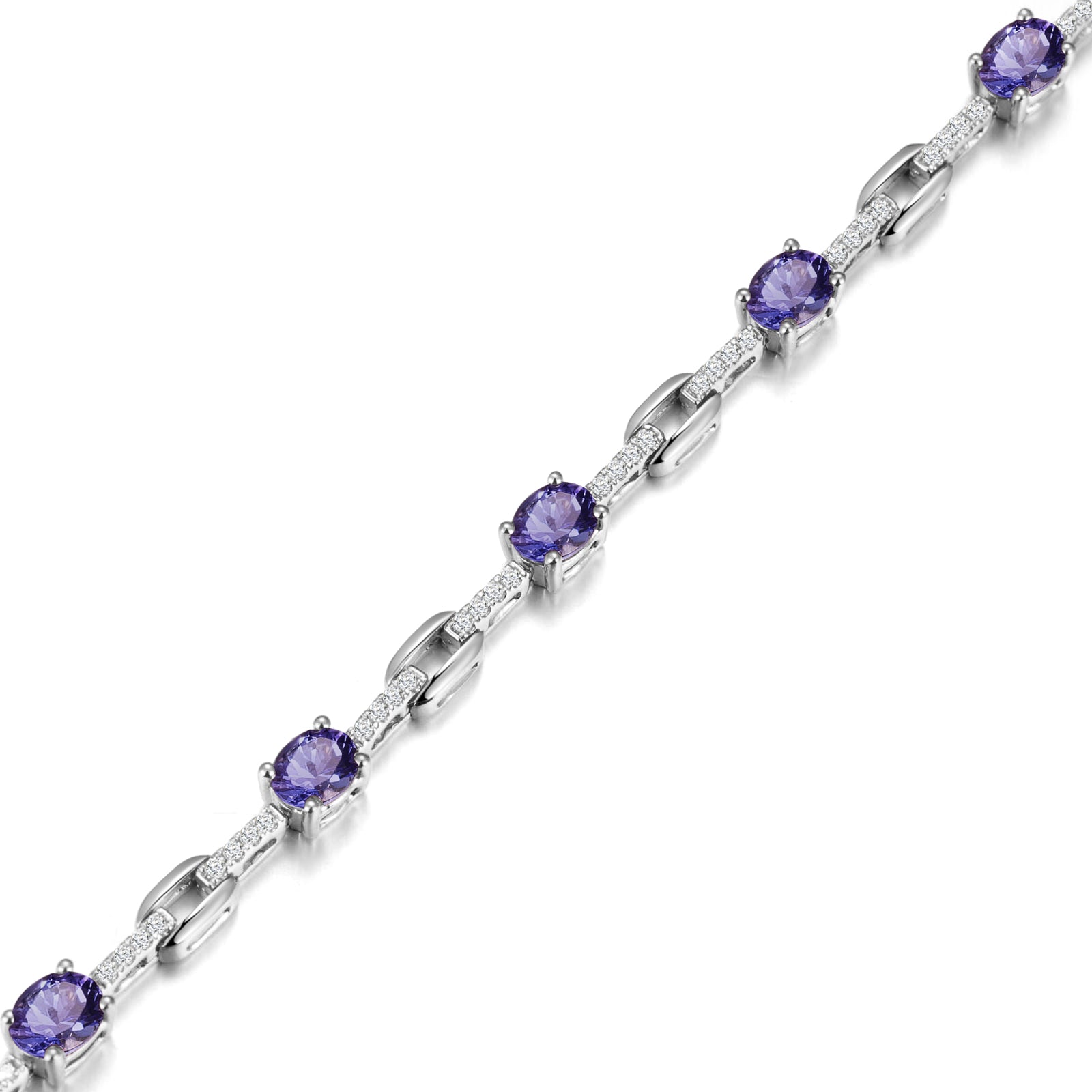 Tanzanite Oval Microset Dress Bracelet