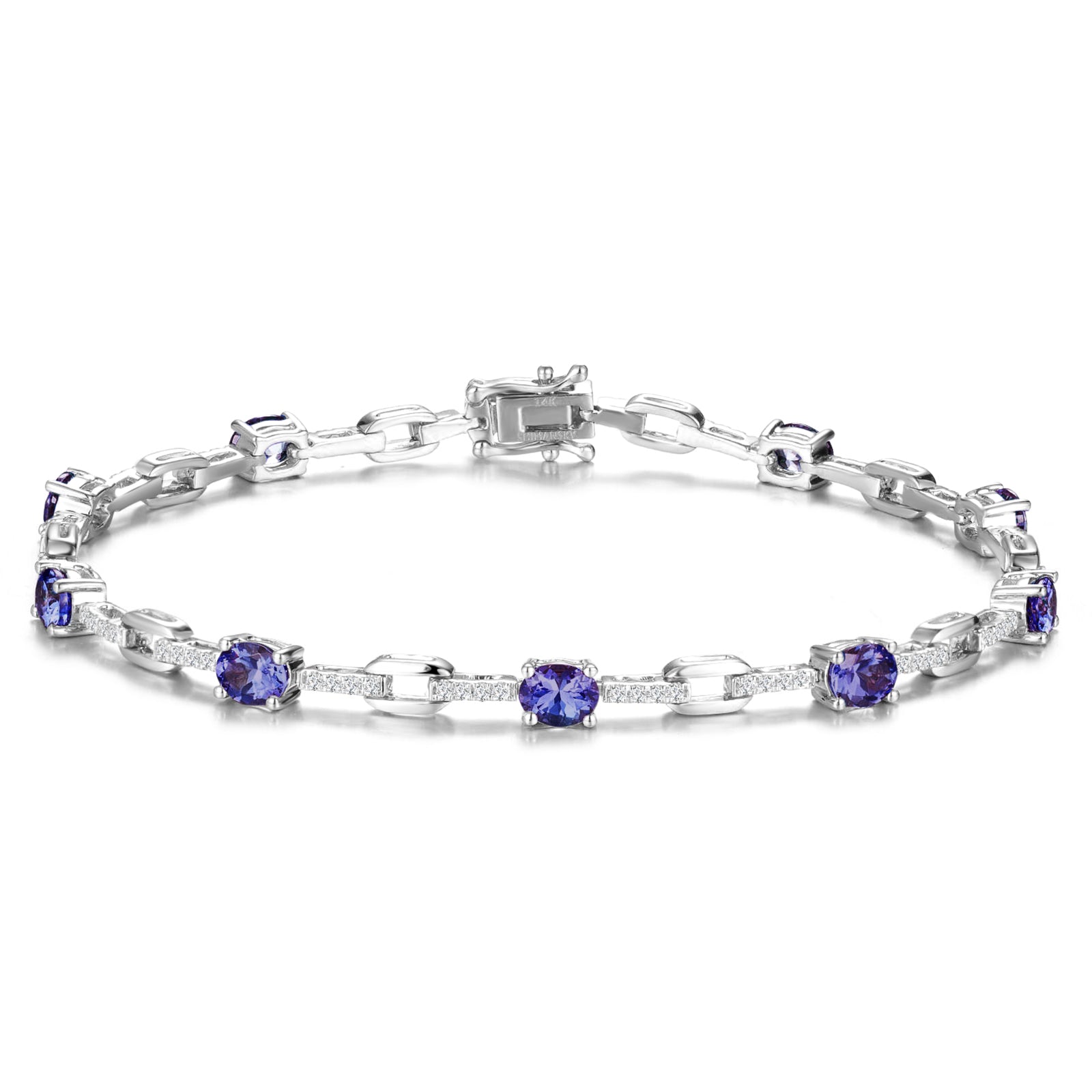 Tanzanite Oval Microset Dress Bracelet