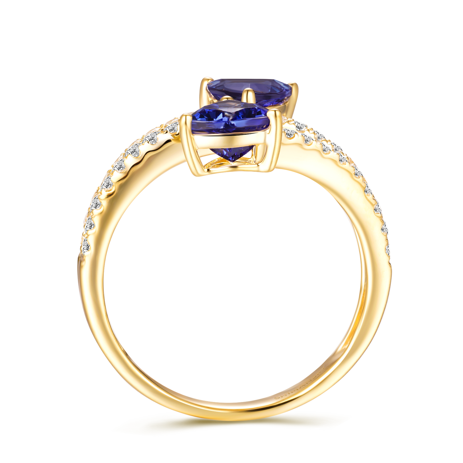 Tanzanite Microset Overlap Ring