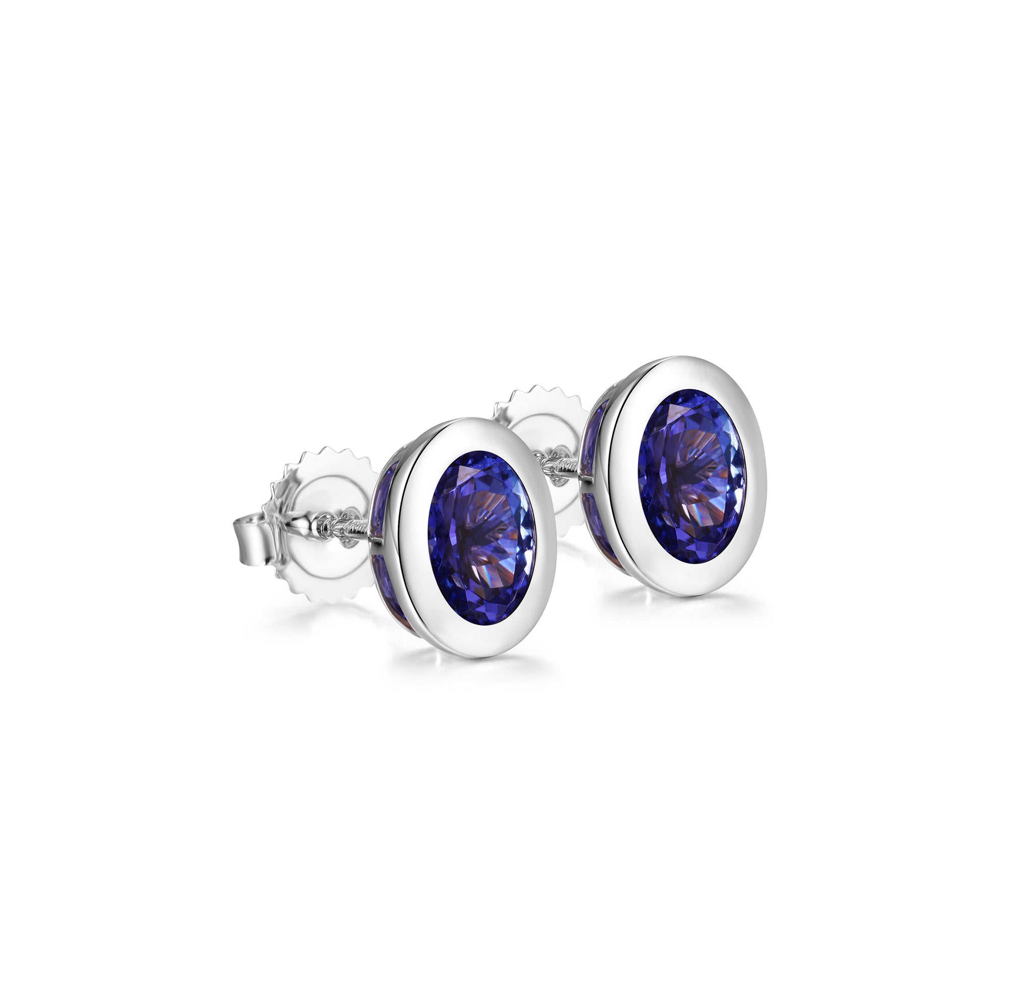 Tanzanite Solitaire Earrings