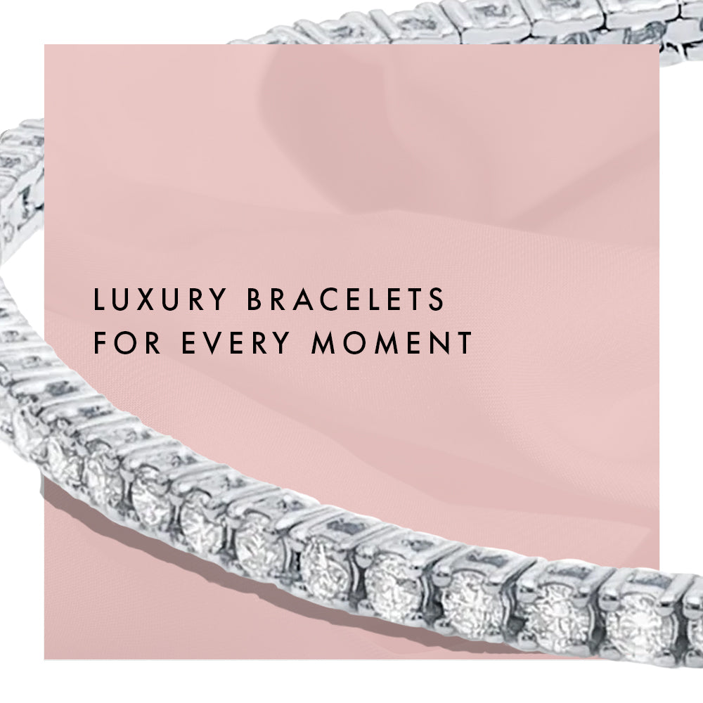 Shimansky diamond bracelet in 18K White Gold. Luxury bracelets for every moment