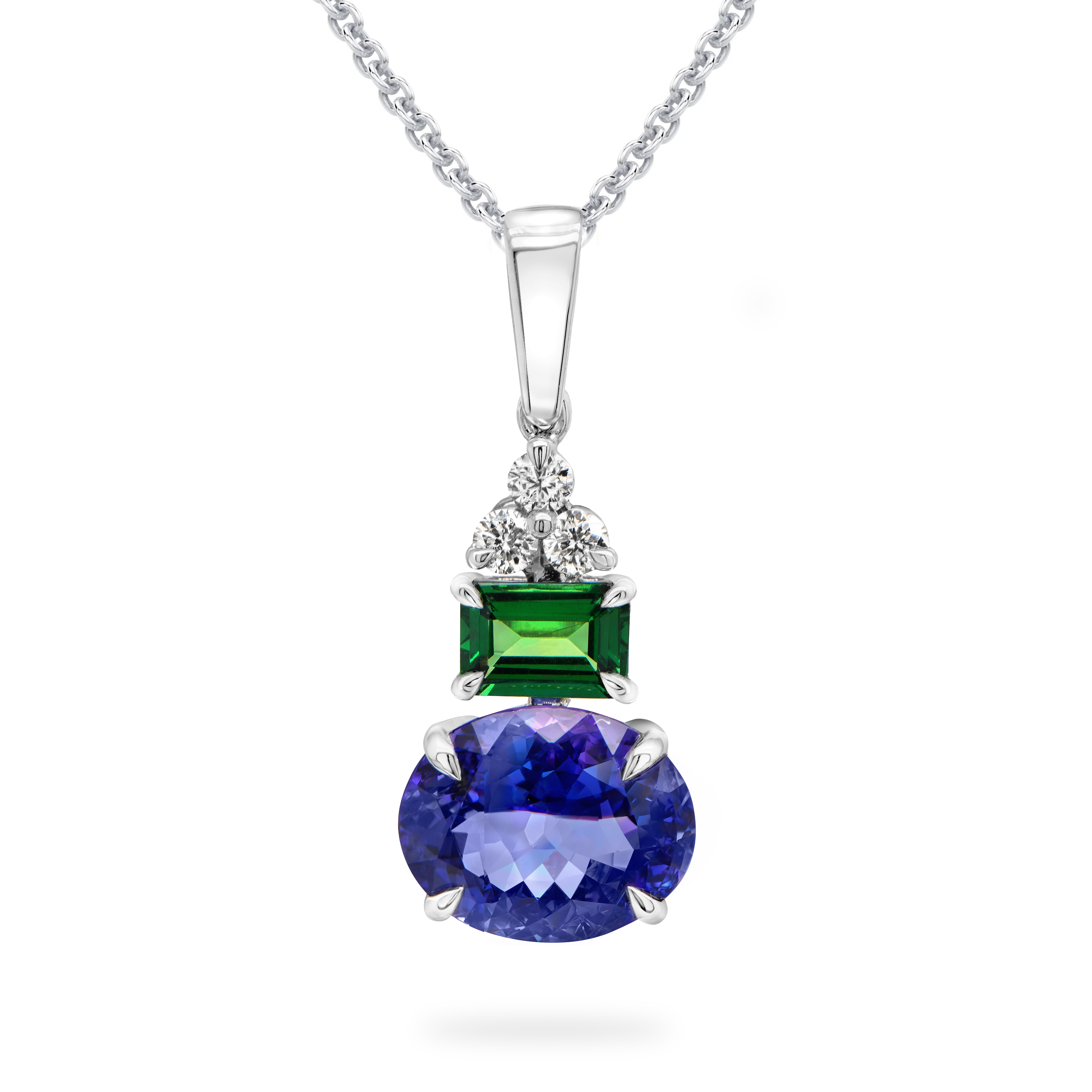 Tanzanite and Tsavorite Dress Pendant