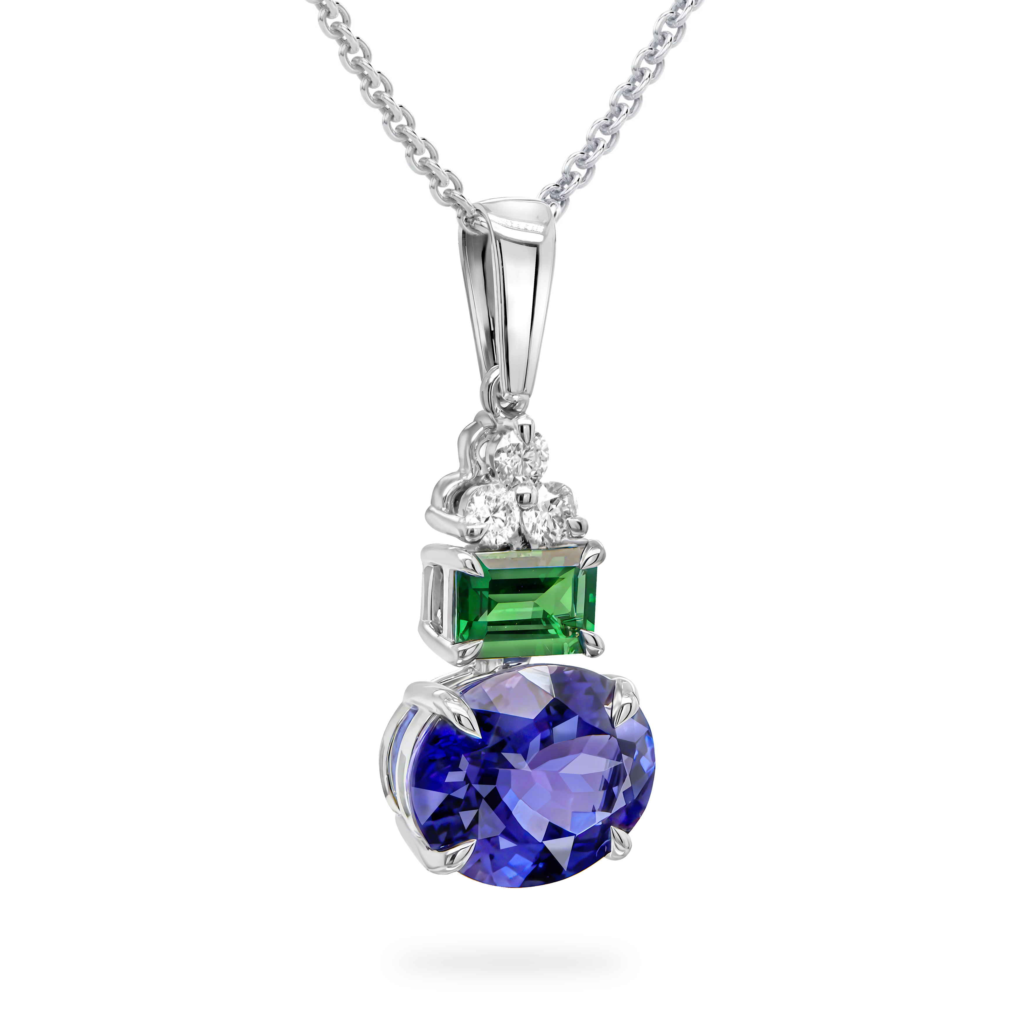 Tanzanite and Tsavorite Dress Pendant