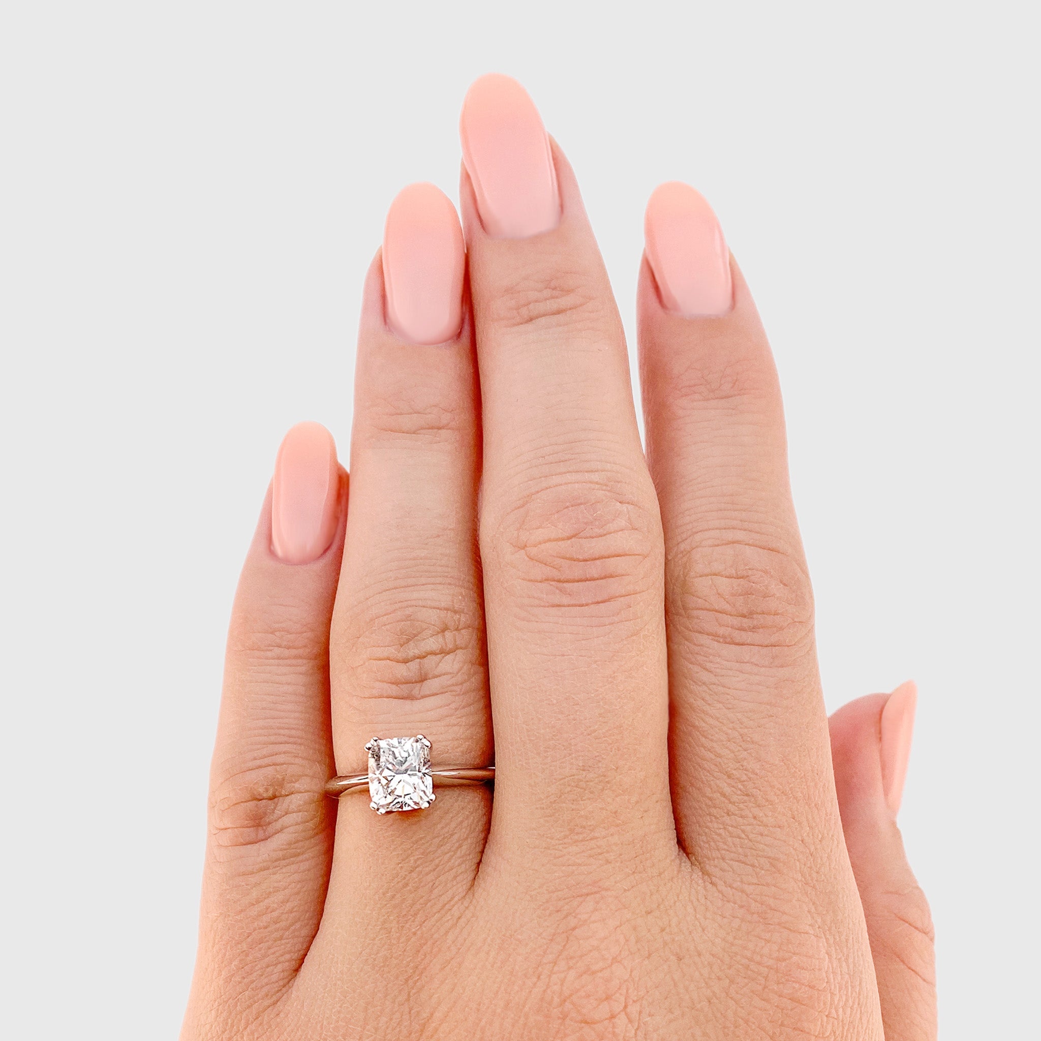 Solitaire Diamond Engagement Ring - Model View - SHIMANSKY.CO.ZA