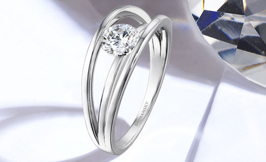 Evolym Diamond Engagement Ring White Gold