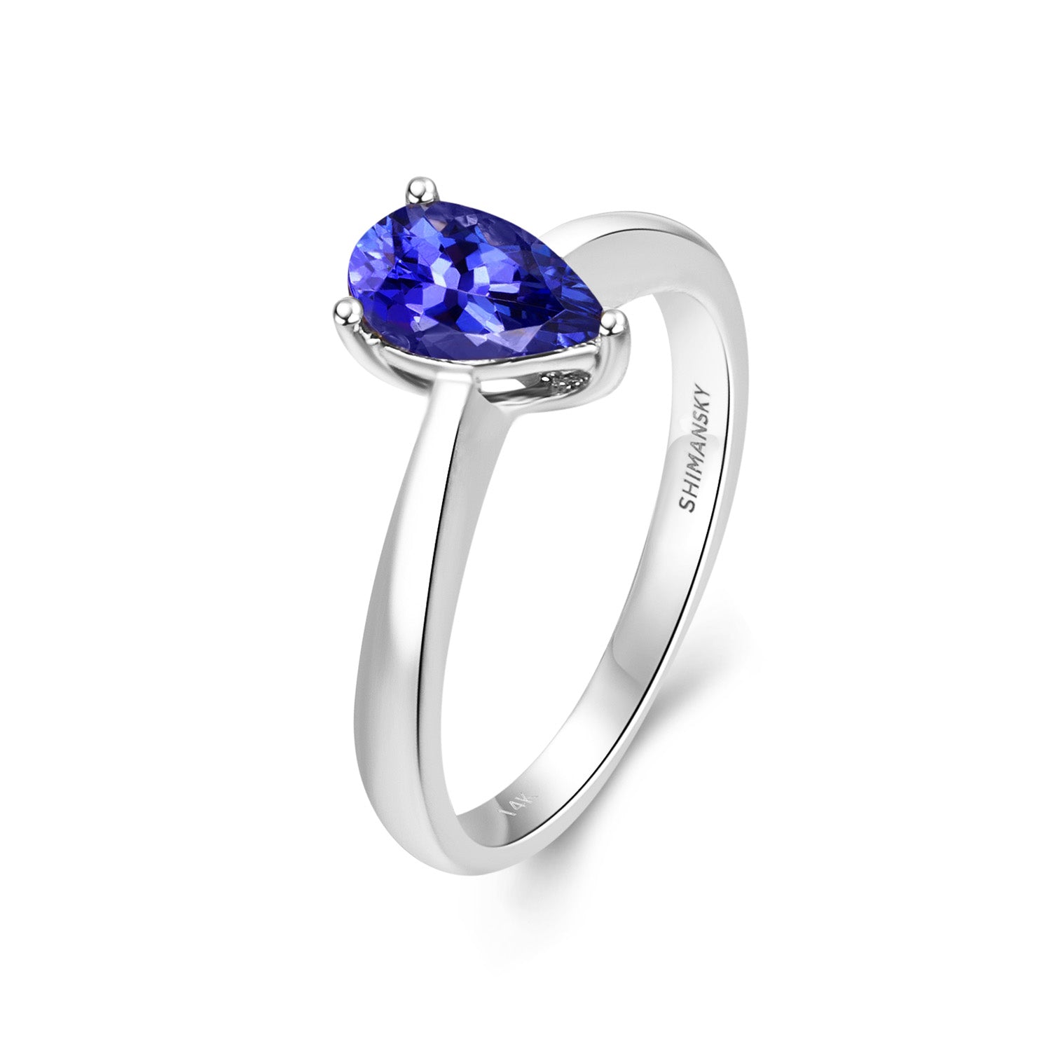 Tanzanite Pear Shape Solitaire ring