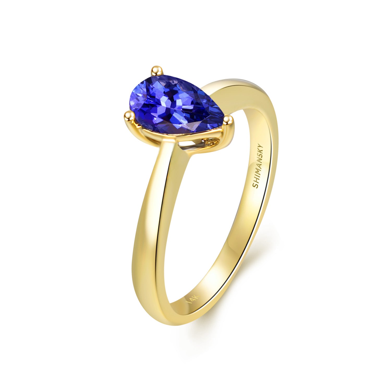 Tanzanite Pear Shape Solitaire ring