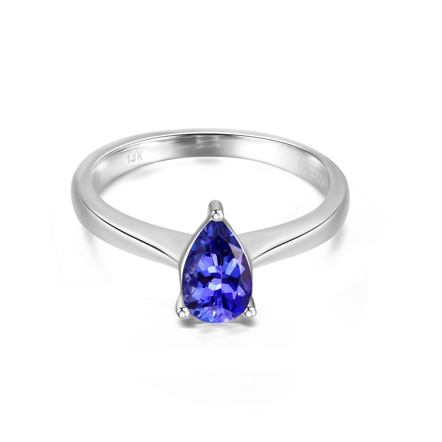 Tanzanite Pear Shape Solitaire ring