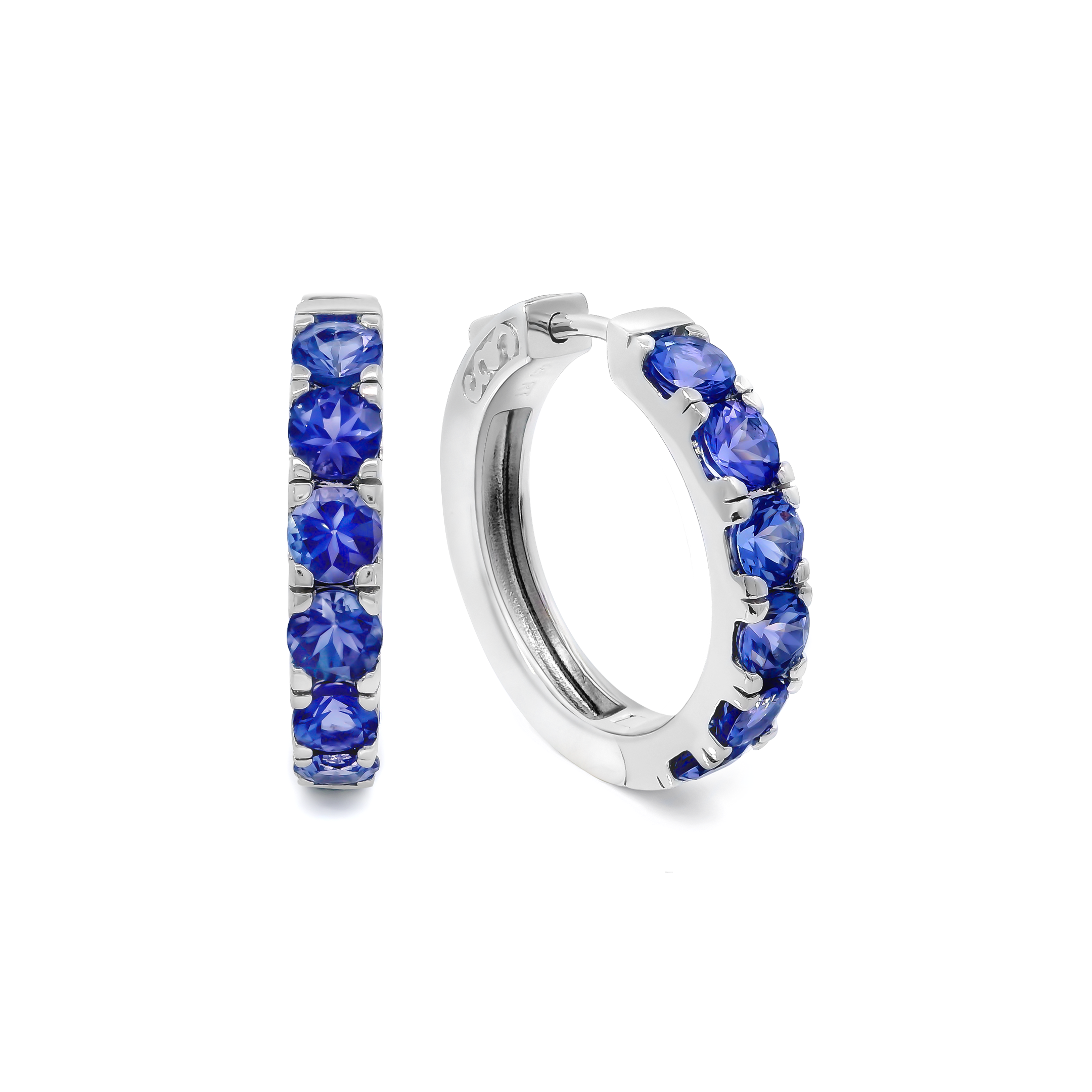 Tanzanite Hoop Earrings