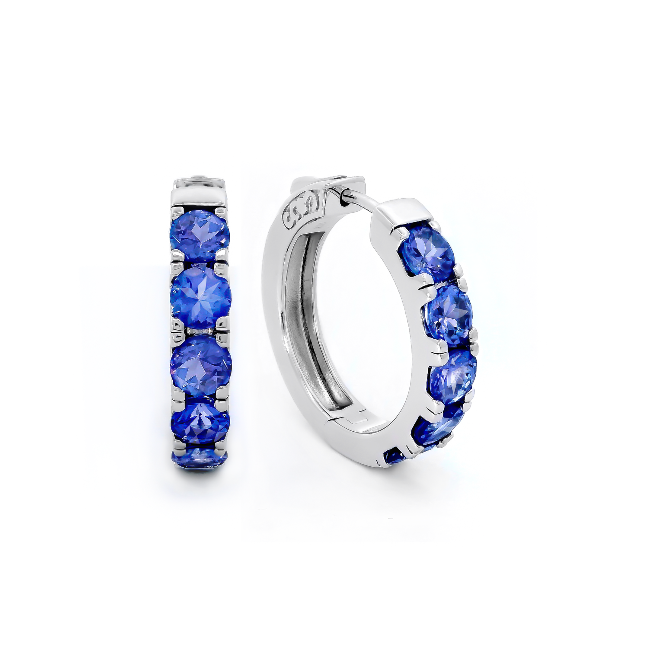 Tanzanite Hoop Earrings