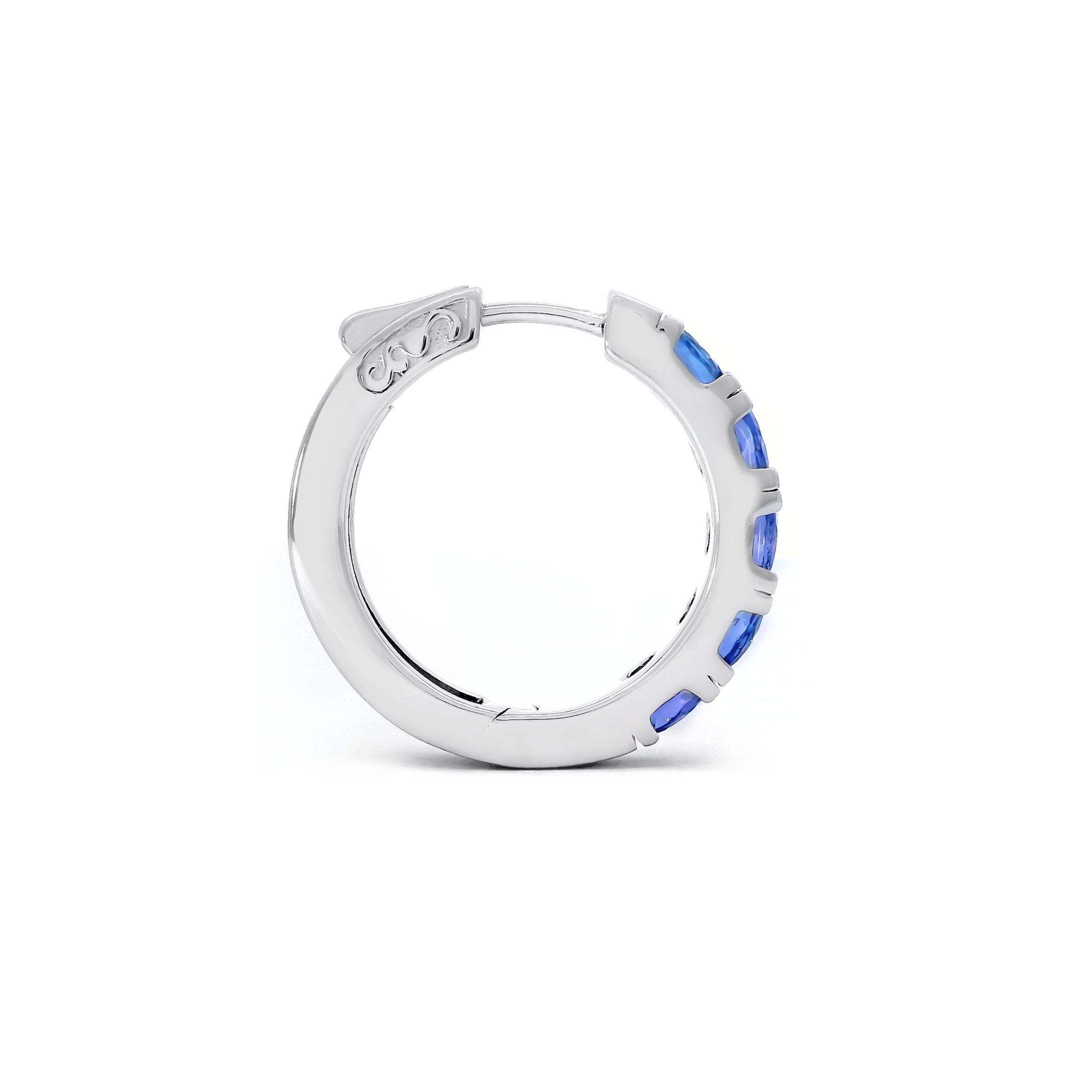 Tanzanite Hoop Earrings