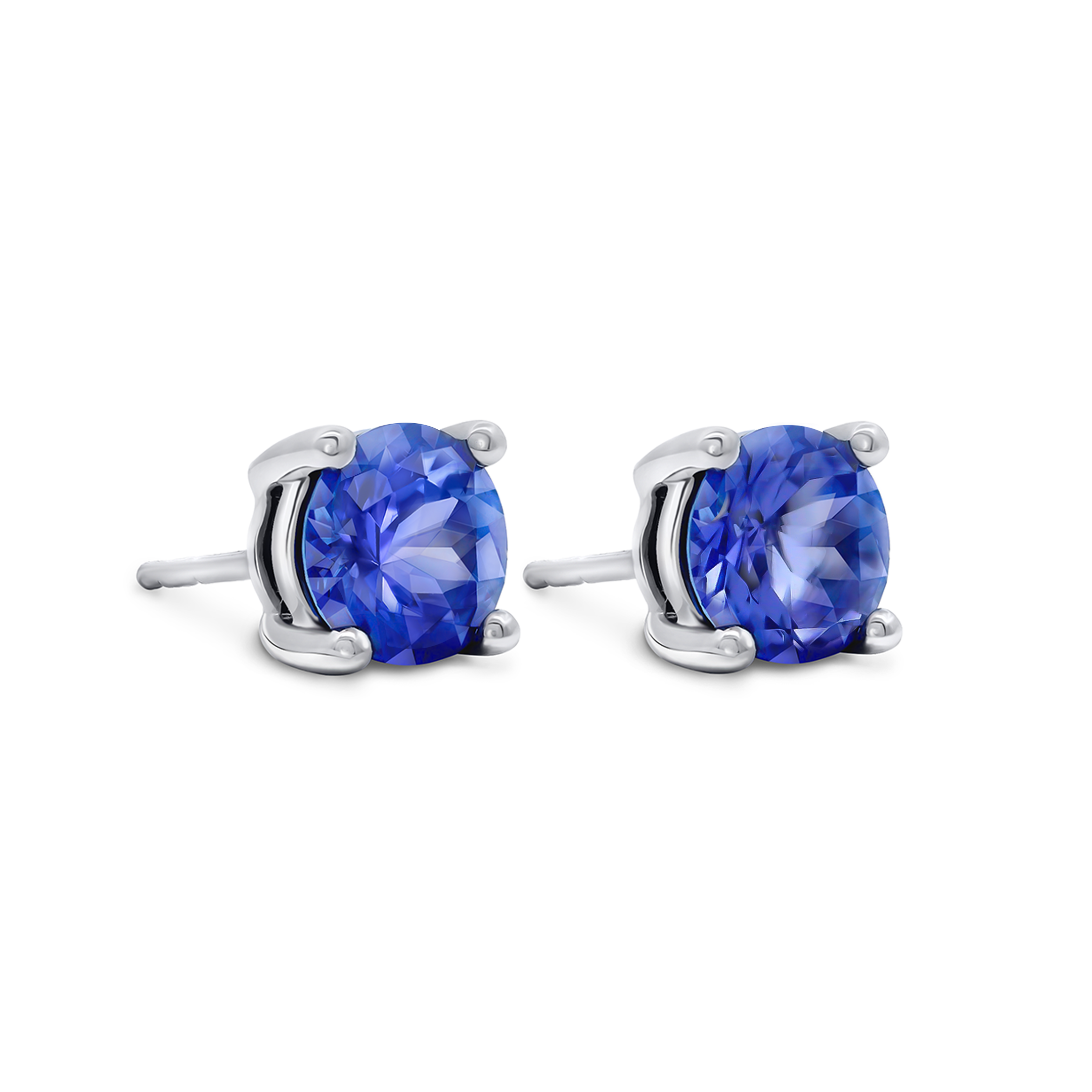 Solitaire Tanzanite Earrings