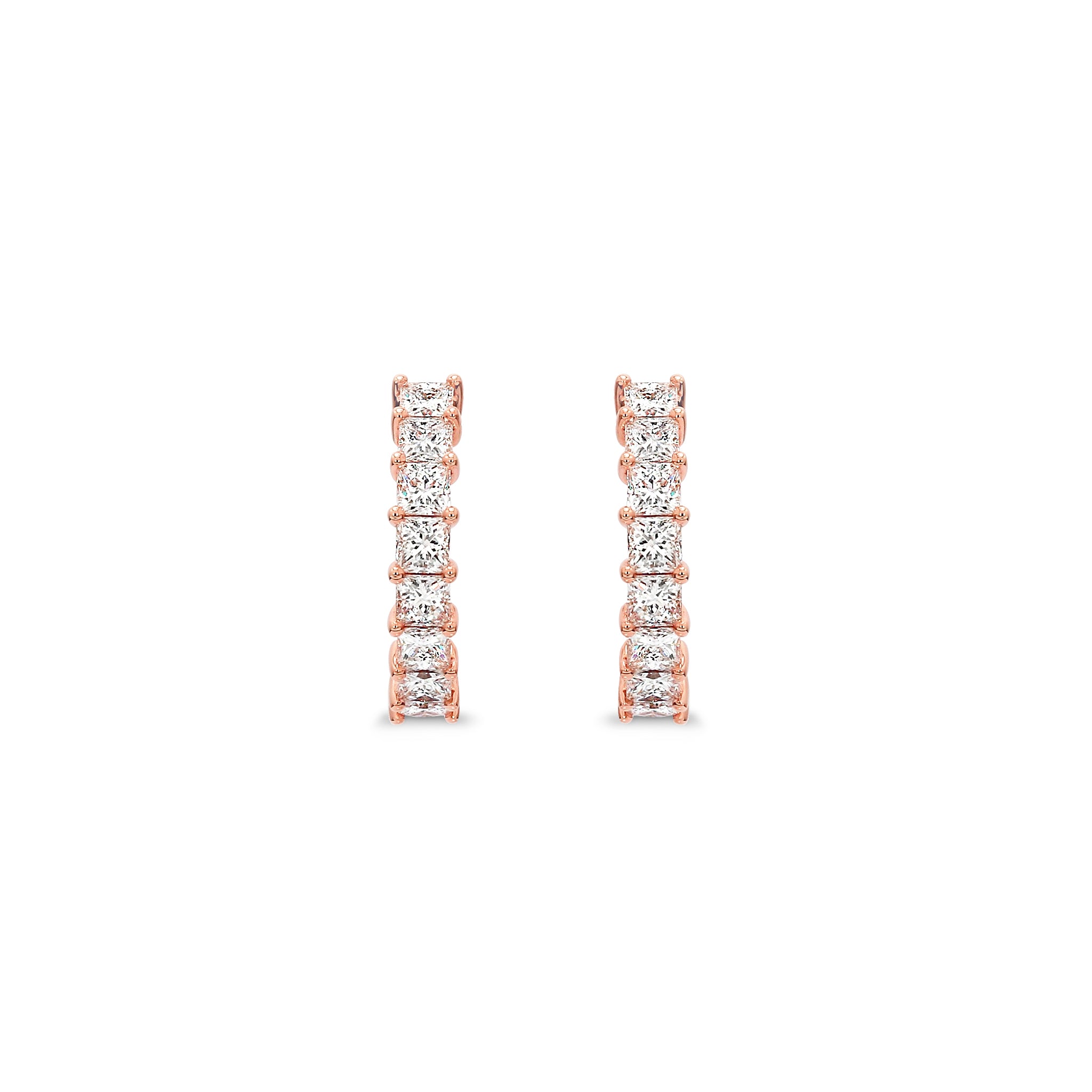 Shimansky - My Girl Claw Set Diamond Huggie Earrings 1.80ct Crafted in 18K Rose Gold