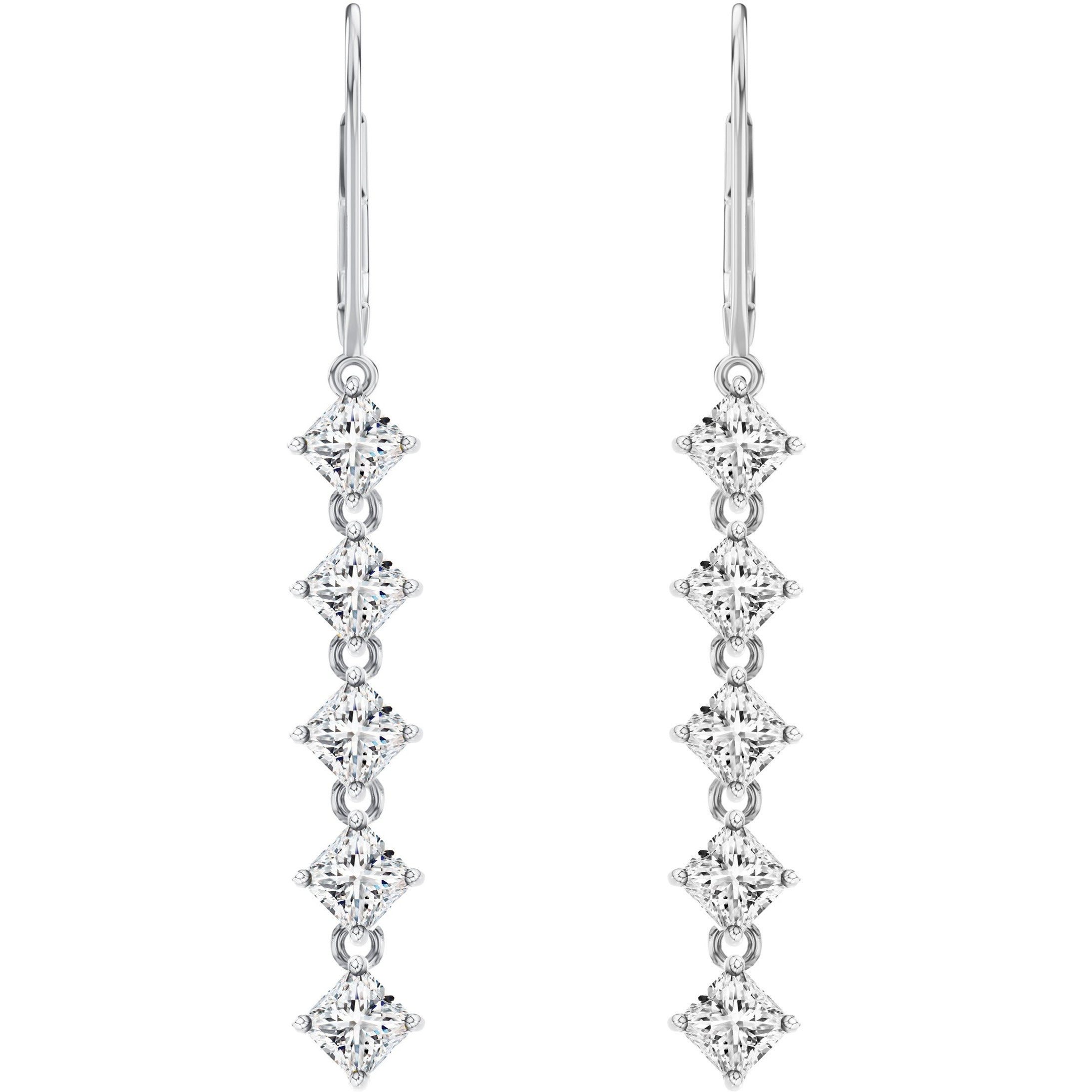 Shimansky - My Girl 10 Drop Diamond Earrings 1.00ct Crafted in 14K White Gold