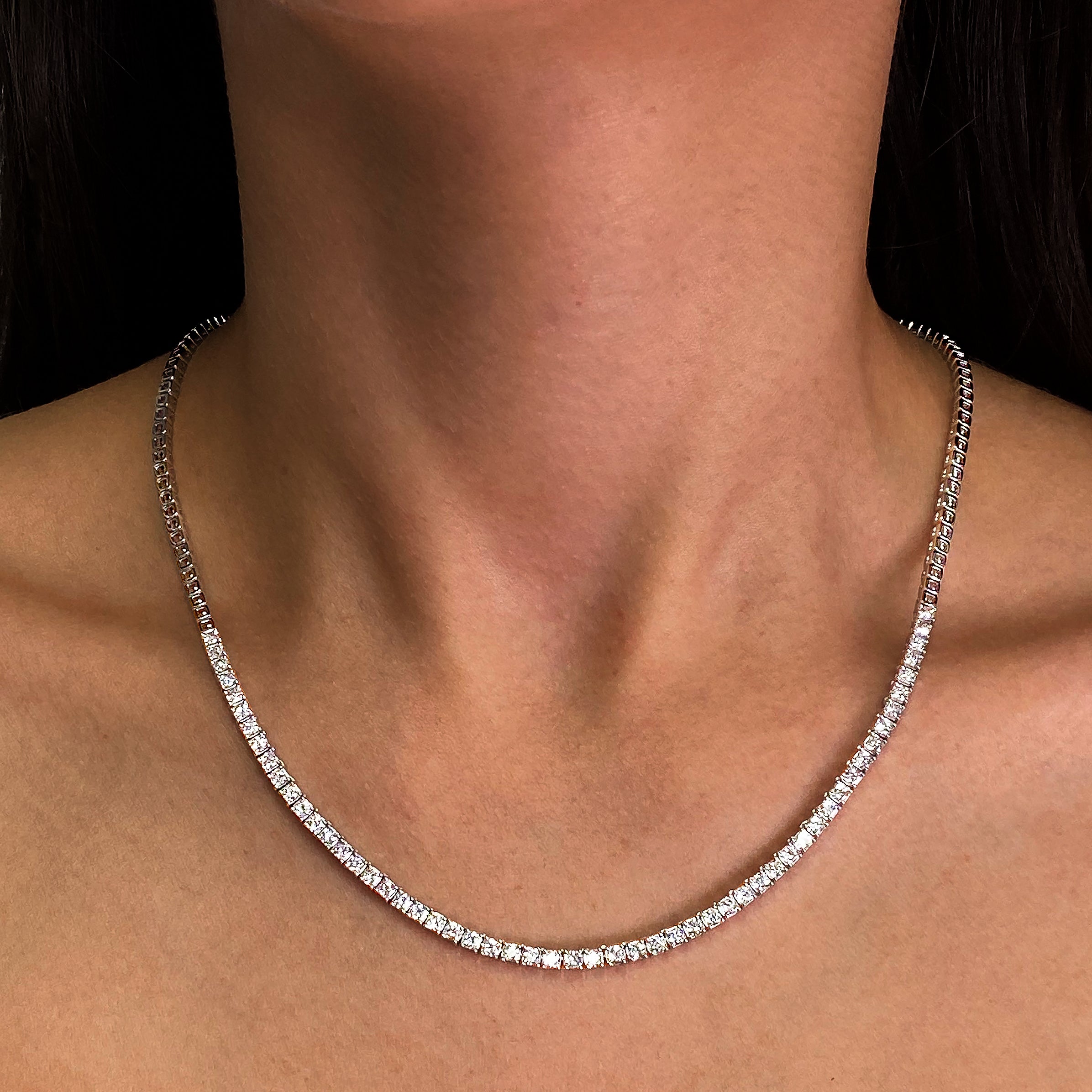 Womens diamond deals tennis necklace