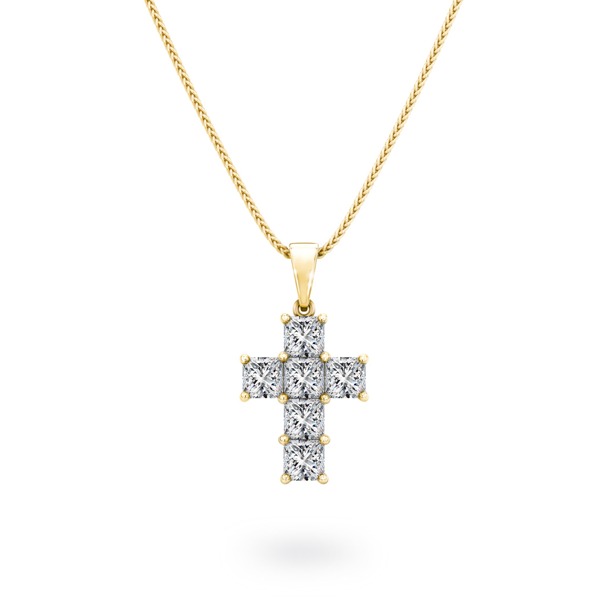 My Girl Diamond Cross Pendant 1.00ct Crafted In 18k Yellow Gold 